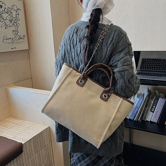 209USD -Brown Fashion: A Handbag That Interprets Fashion and Practicality- three  identical bags